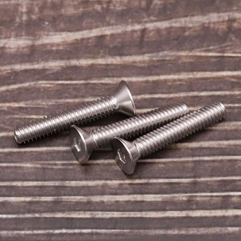 EASTLO 5/16-18 x 1-1/2"" Flat Countersunk Head Socket Cap Screws  Full Thread  Machine Thread  Bright Finish  Hex Drive  304 Stainless Steel 18-8 SS  20 PCS - Image 3